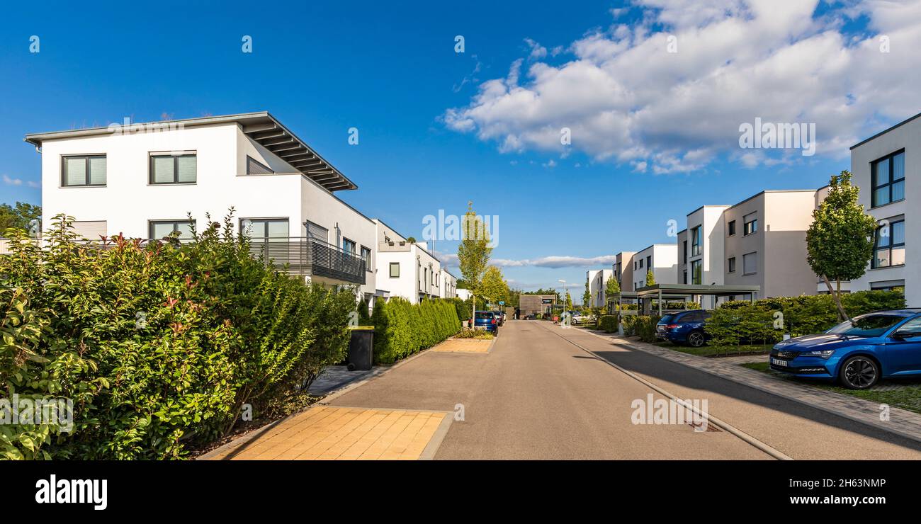 germania,baden-wuerttemberg,wablingen,nuova area di sviluppo,moderne case singole e multifamiliari Foto Stock