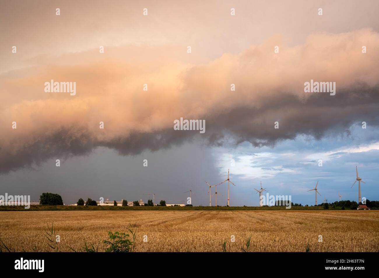germania,bassa sassonia,emden,nube di scaffale sopra frisia orientale,vicino emden. Foto Stock