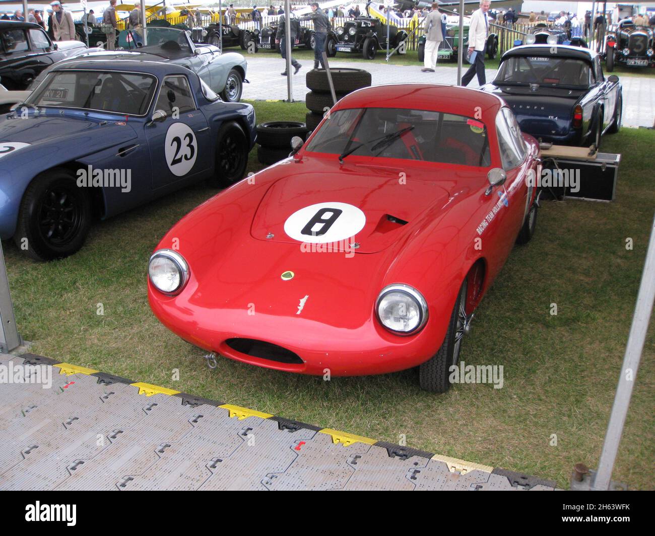 Racing Team Holland's 1961 Lotus Elite Goodwood Revival 18 settembre 2009 per essere guidato da John Hugenholtz Foto Stock