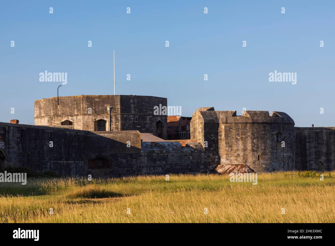 inghilterra, hampshire, la nuova foresta, keyhaven, hurst castello Foto Stock