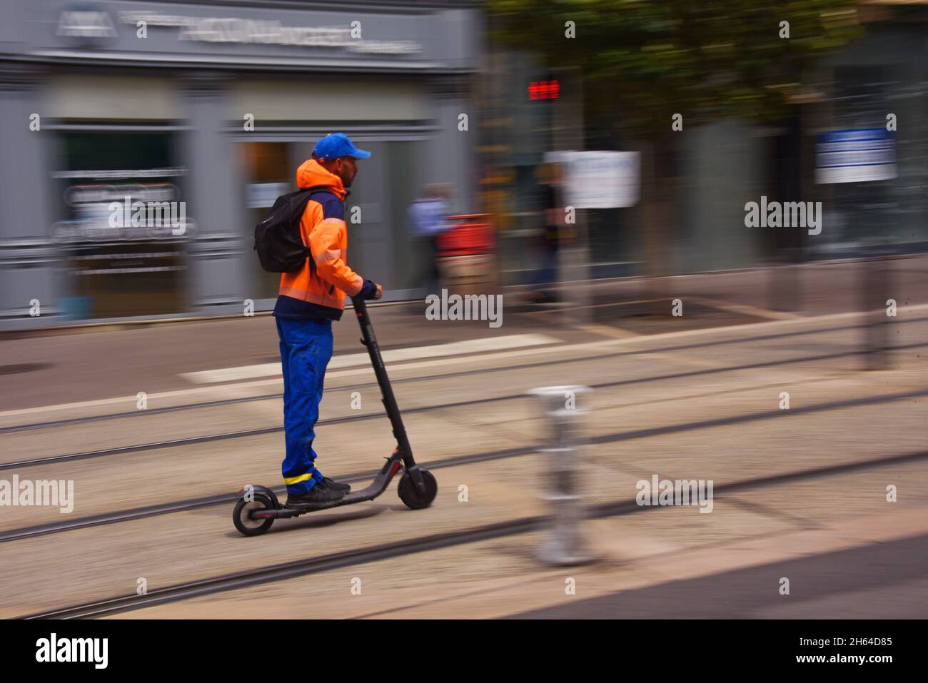 FRANCIA, BOUCHES DU RHONE (13) MARSIGLIA, SCOOTER ELETTRICO Foto Stock