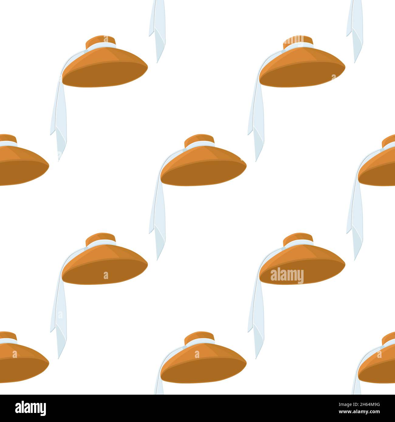 Illustrazione su tema pattern donna sole cappelli, bella cappellini su  sfondo bianco. Modello di tappi costituito da una collezione donna cappelli  da sole da indossare. PA Immagine e Vettoriale - Alamy