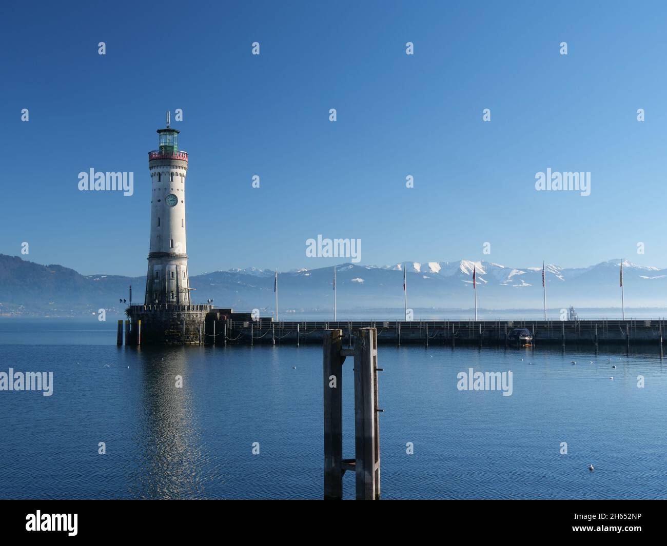 Lindau, Germania: Vista al faro Foto Stock