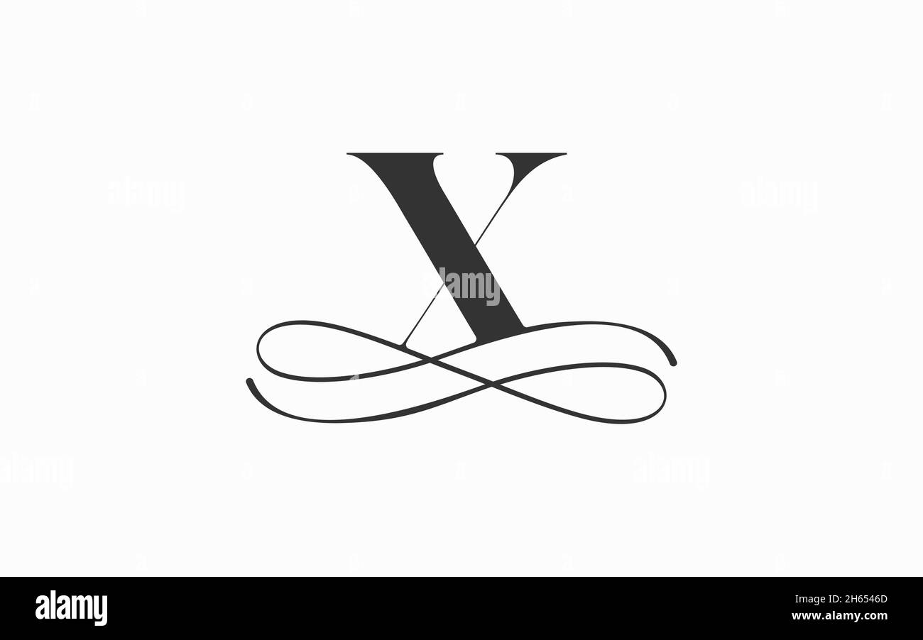 Lettera iniziale X icona del logo del monogramma Illustrazione Vettoriale