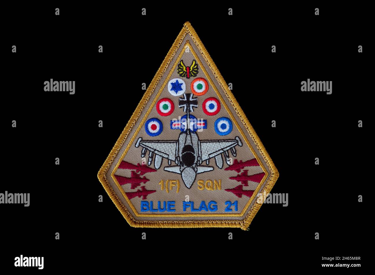 Royal Air Force No. 1 (Fighter) Squadron Blue Flag esercizio patch Foto Stock