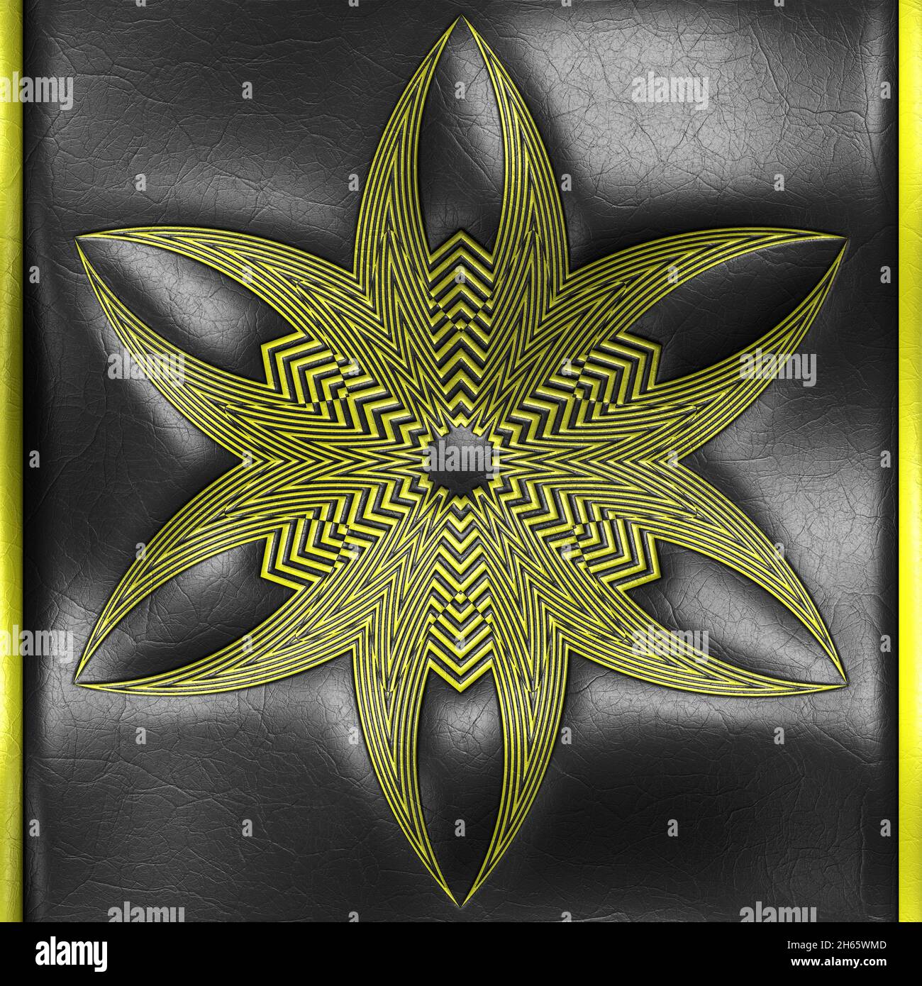 Lussuosa piastrella di sfondo con frattale goffrato in pelle Foto Stock