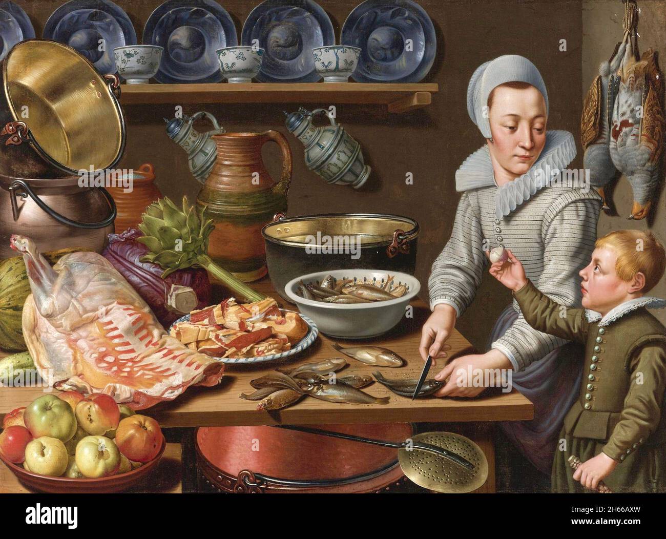 Floris van Schooten - scena della cucina Foto Stock