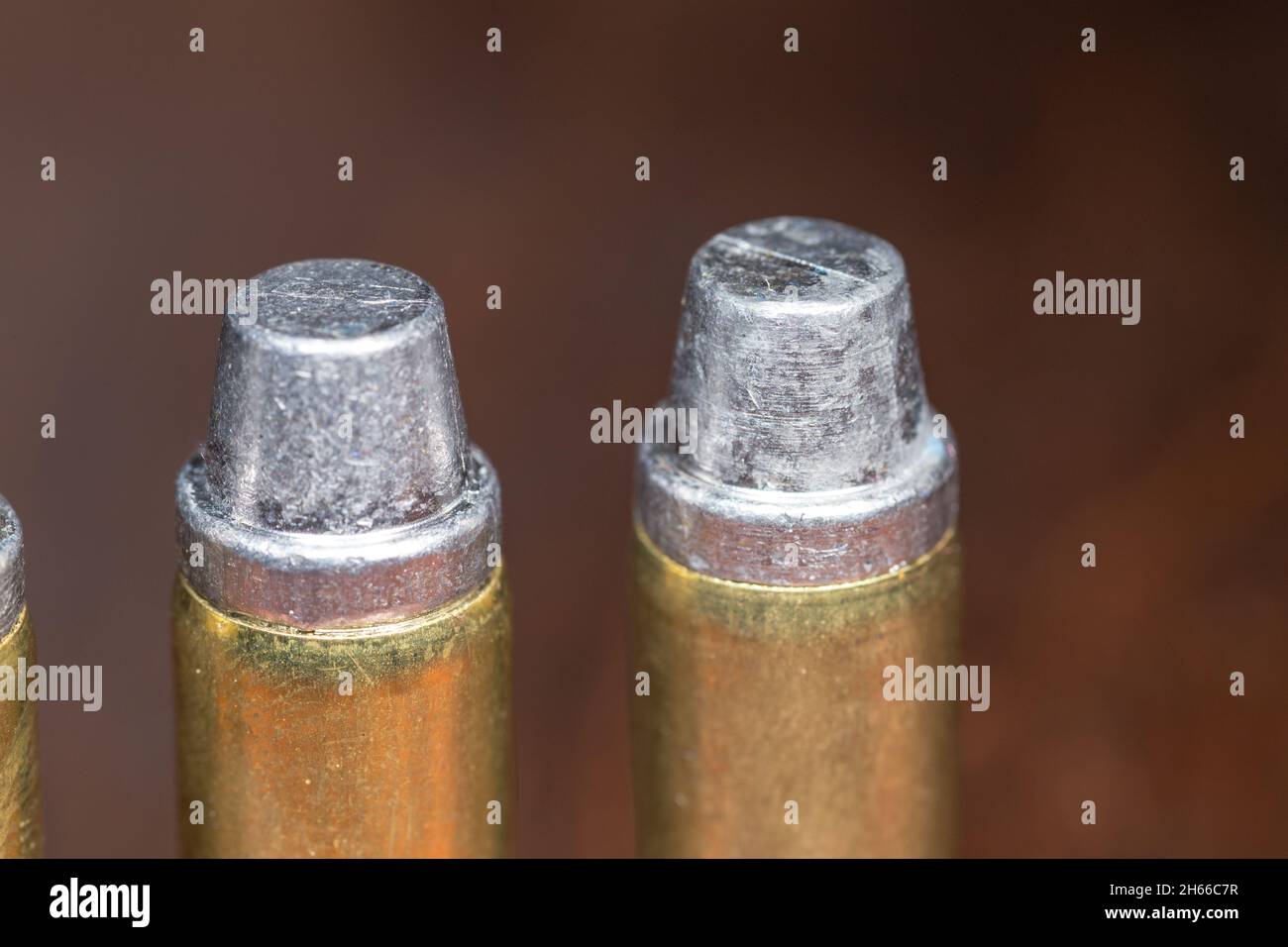 Proiettili in piombo pressofuso Foto Stock