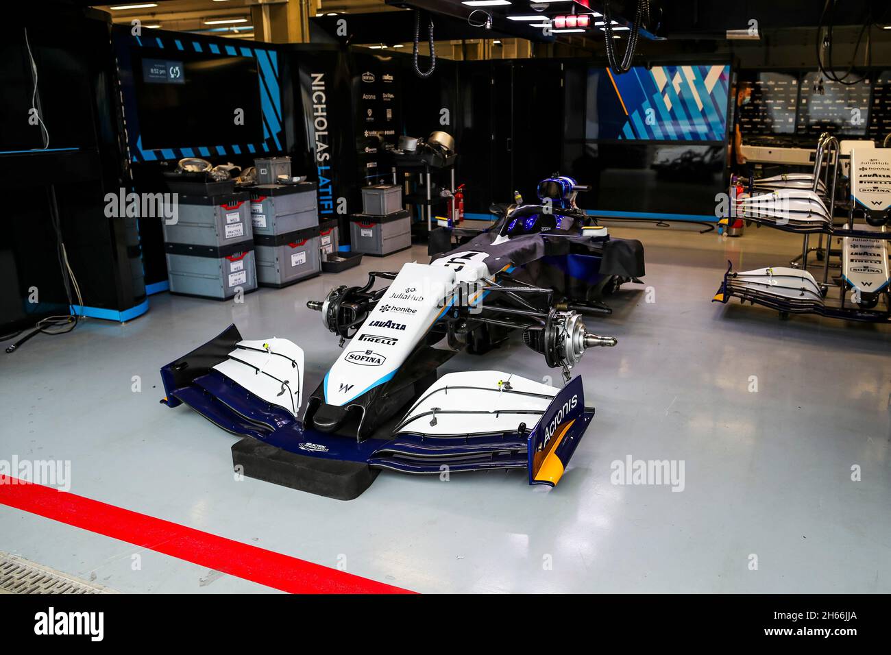 San Paolo, Brasile. 11 Nov 2021. Garage della Williams Racing, Gran Premio di F1 del Brasile all'Autodromo Jose Carlos Pace il 11 novembre 2021 a Sao Paulo, Brasile. (Foto di HOCH ZWEI) Credit: dpa/Alamy Live News Foto Stock
