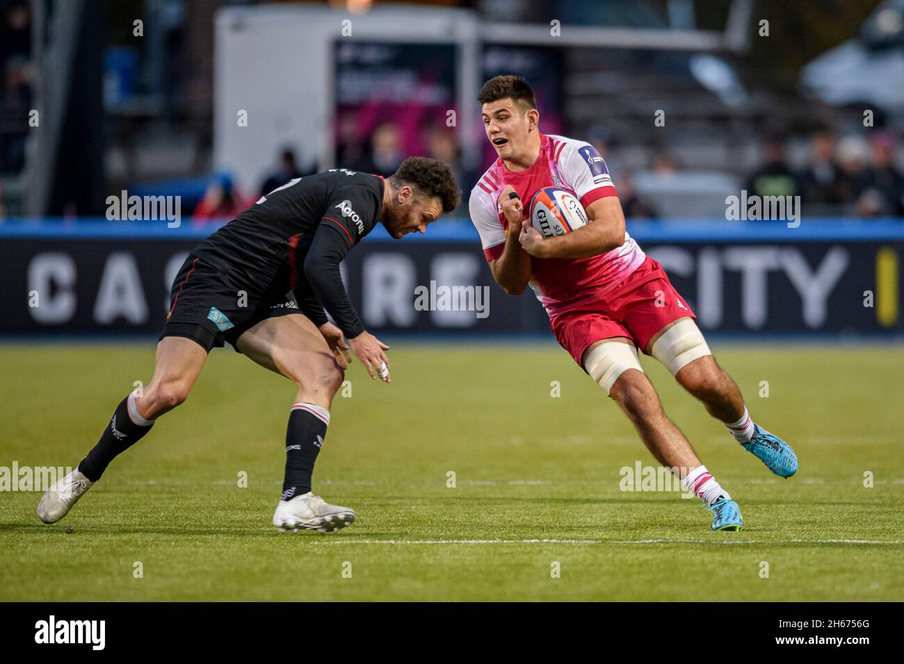 LONDRA, REGNO UNITO. 13 novembre 2021. Archie White of Harlequins in azione durante la Premiership Rugby Match tra Saracens Men e Harlequins allo StoneX Stadium sabato 13 novembre 2021. LONDRA INGHILTERRA. Credit: Taka G Wu/Alamy Live News Foto Stock