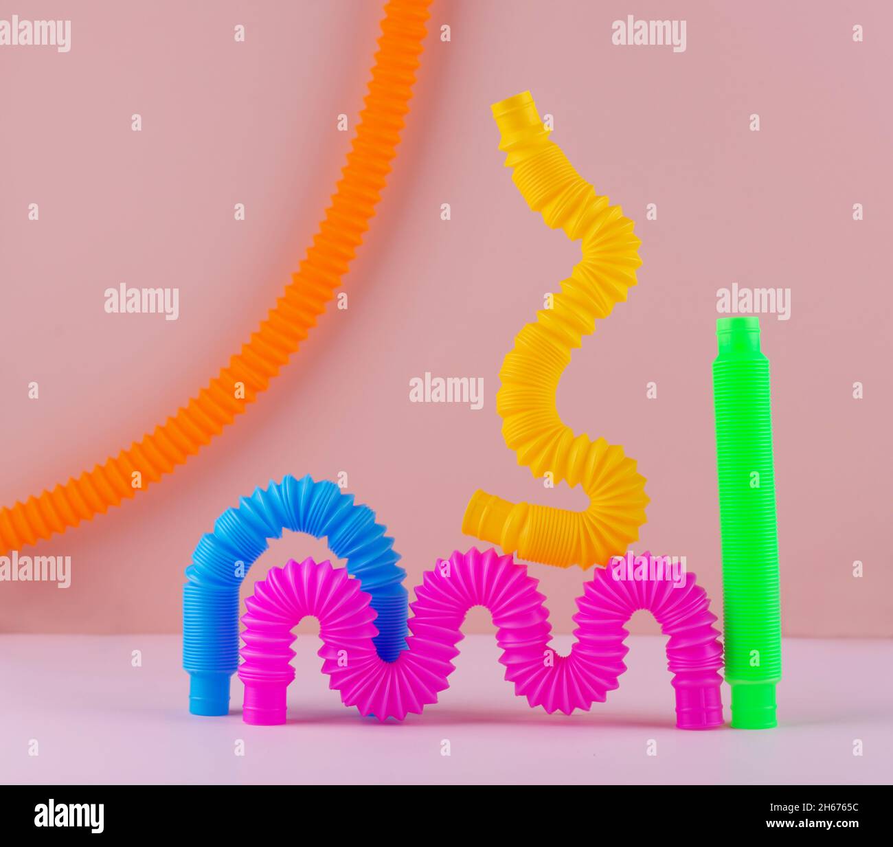 Diverse provette pop. Giocattolo antistress alla moda Foto Stock