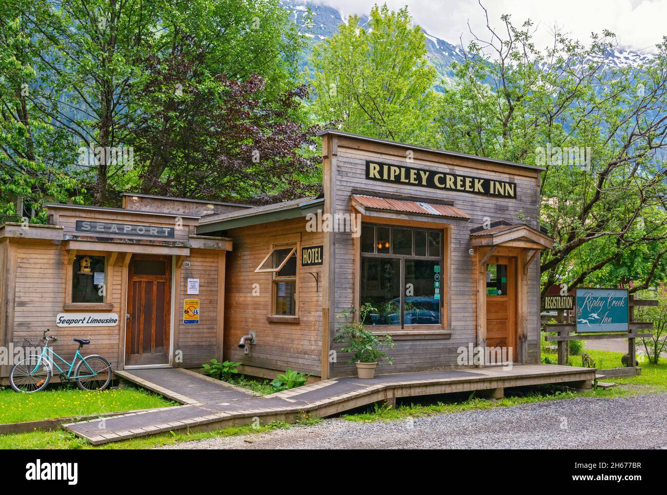 Canada, British Columbia, Stewart, Ripley Creek Inn Foto Stock