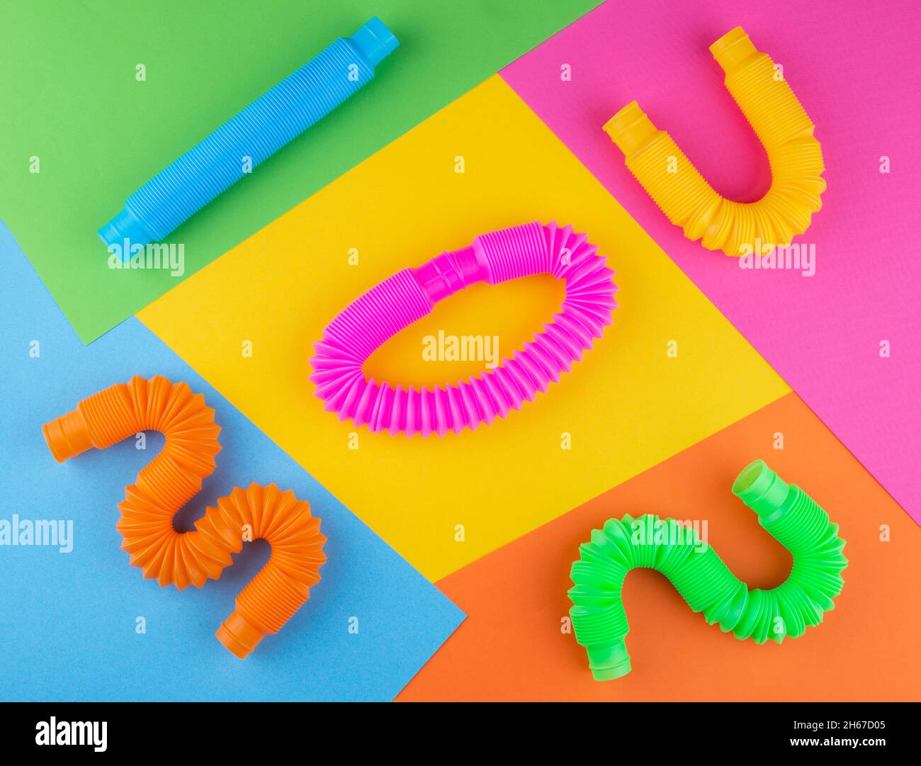 Diverse provette pop. Giocattolo antistress alla moda Foto Stock