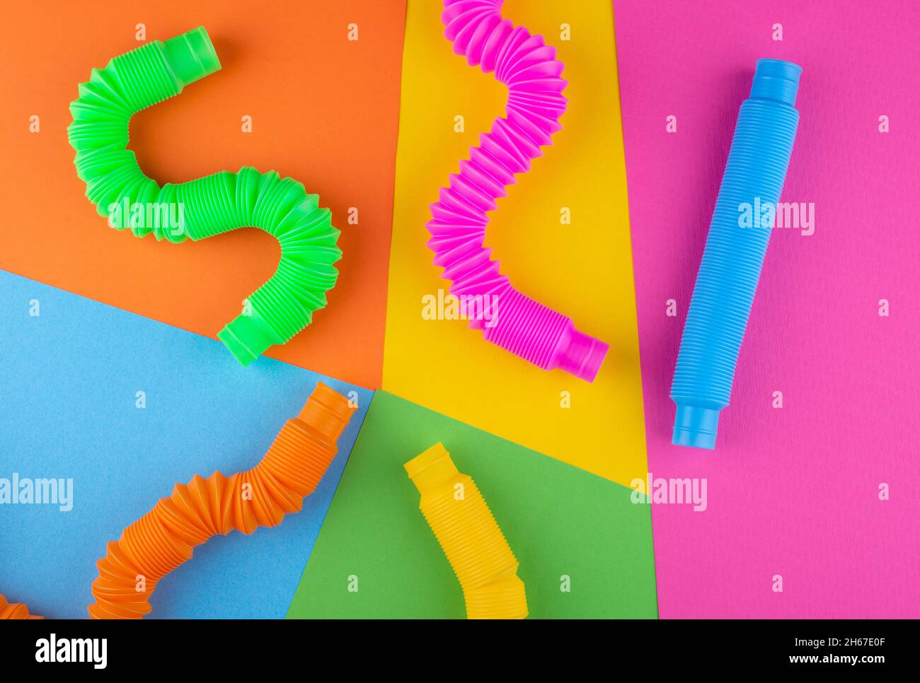 Diverse provette pop. Giocattolo antistress alla moda Foto Stock