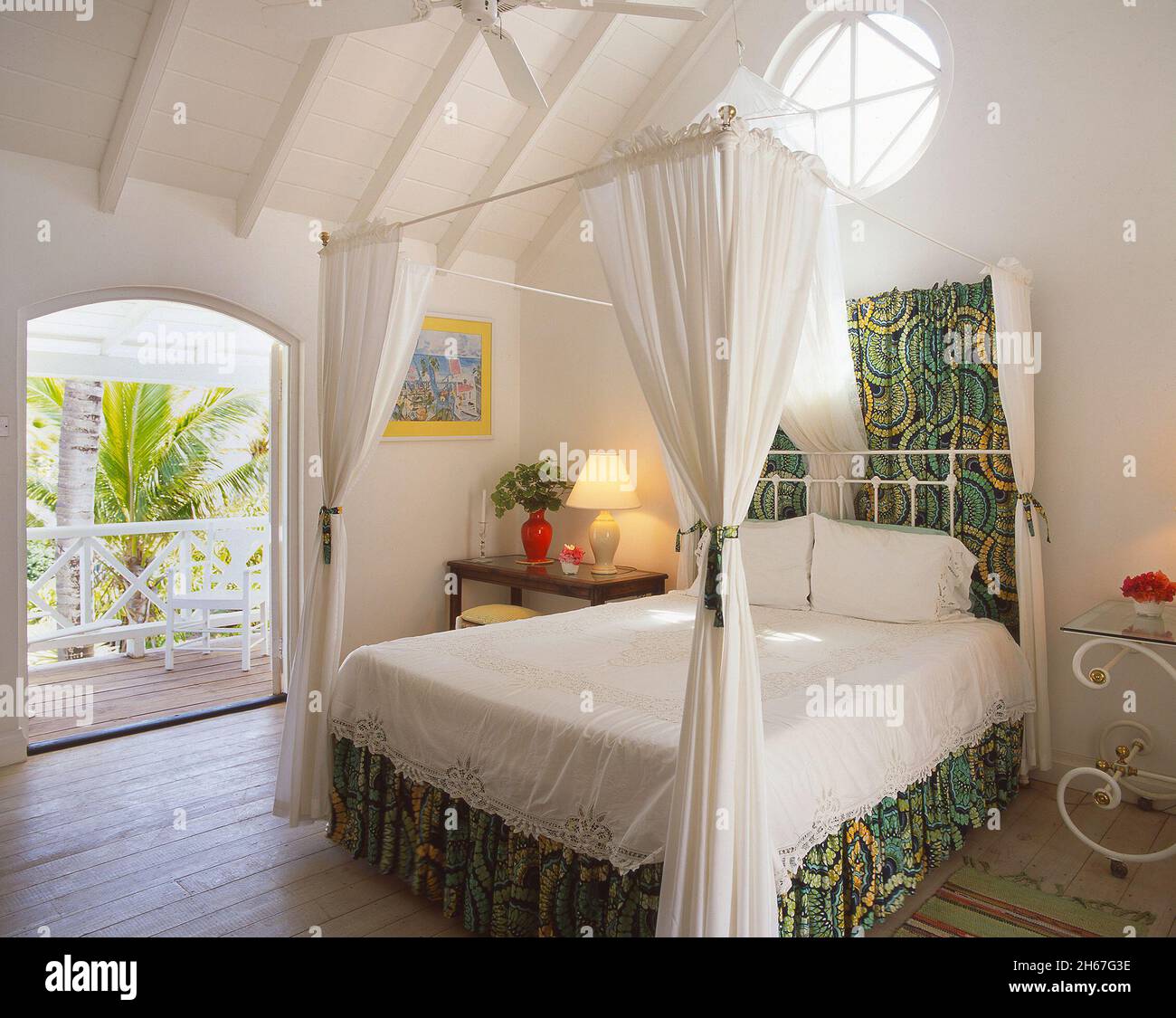 Foto interna dell'hotel St Kitts di una camera da letto Foto Stock