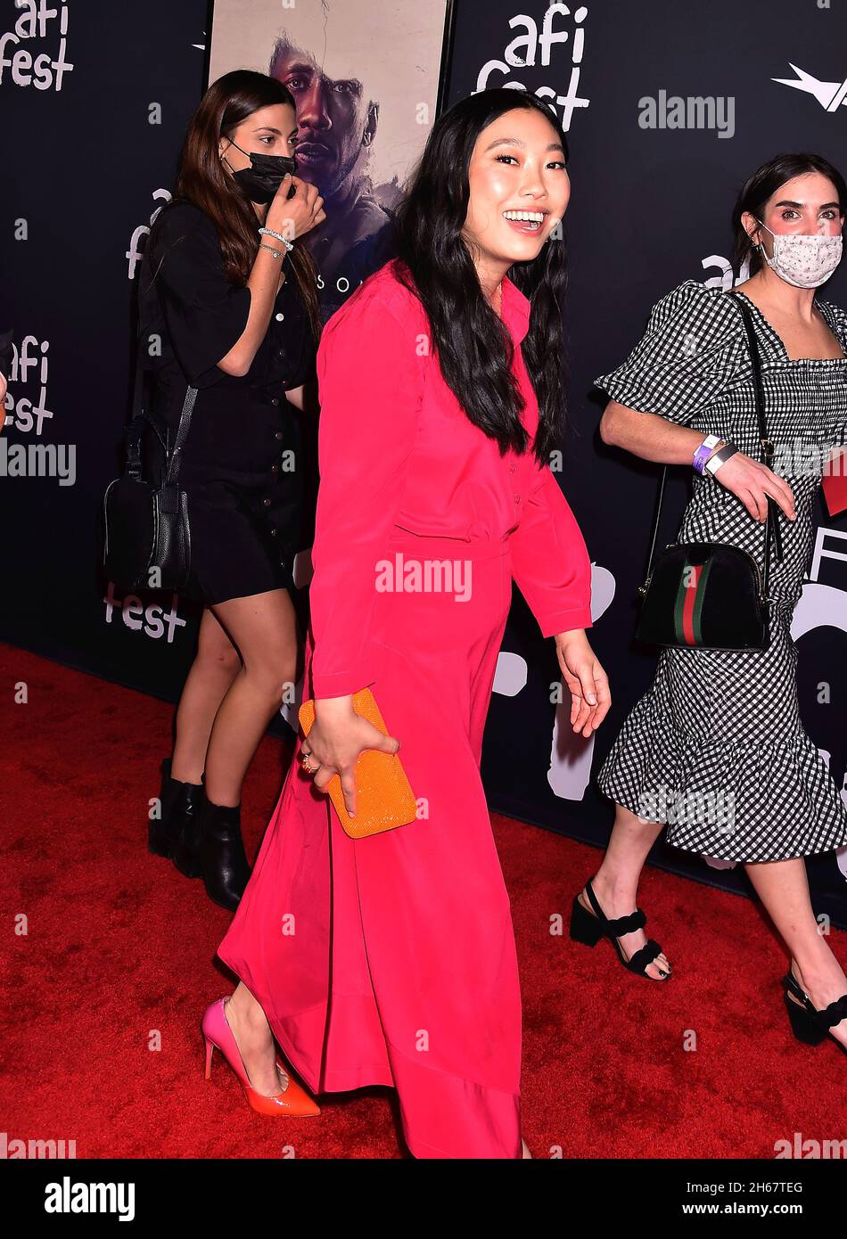 HOLLYWOOD, CA - NOVEMBRE 12: L'attrice Awkwafina partecipa al 'Song song' dell'AFI Fest 2021 al TCL Chinese Theatre il 12 Novembre 2021 a Hollywood, California. Foto Stock