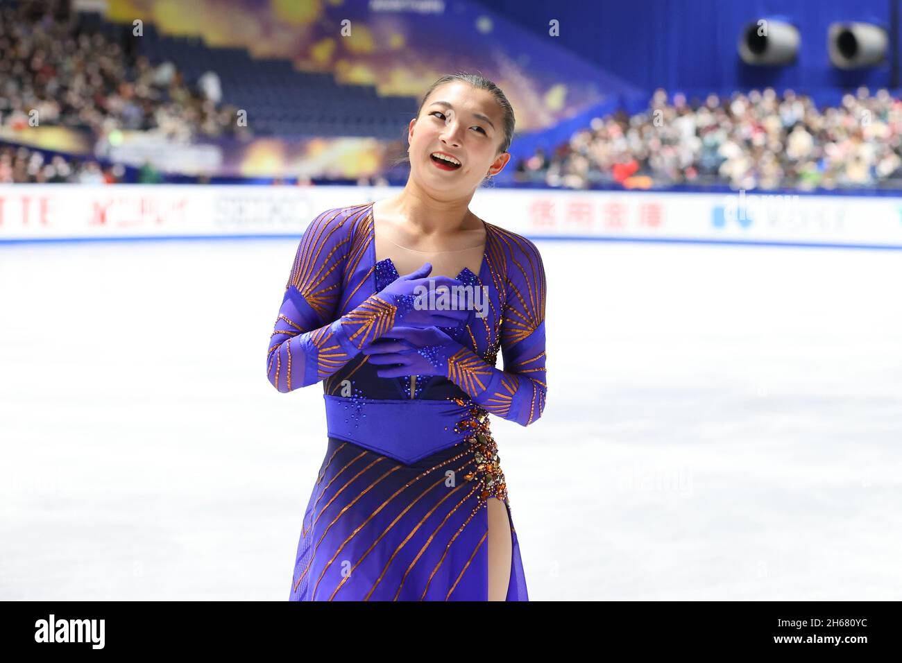 Kaori Sakamoto (JPN), 13 NOVEMBRE 2021 Pattinaggio a figure ISU Grand Prix of Figure Skating