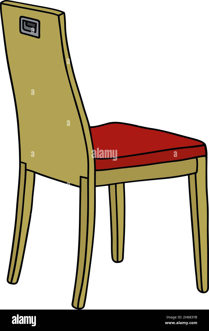 La semplice sedia di legno Illustrazione Vettoriale