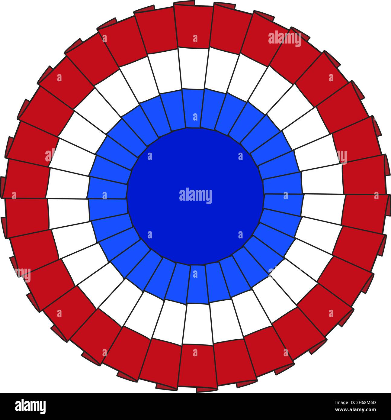 Cockade tricolore francese, Francia, illustrazione vettoriale Illustrazione Vettoriale