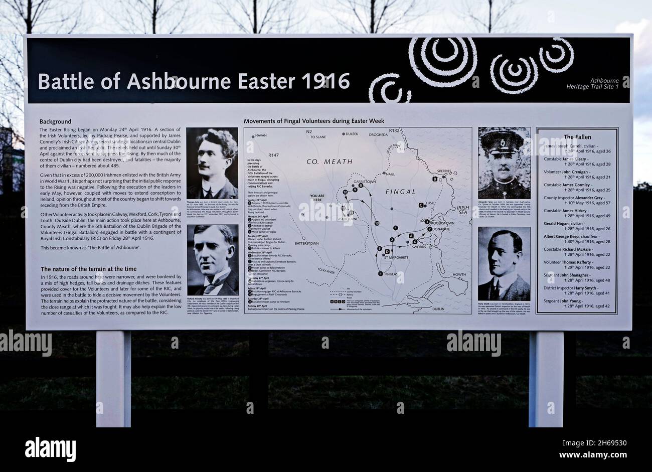 Battle of Ashbourne Site, Co. Meath Ireland, Republic Foto Stock