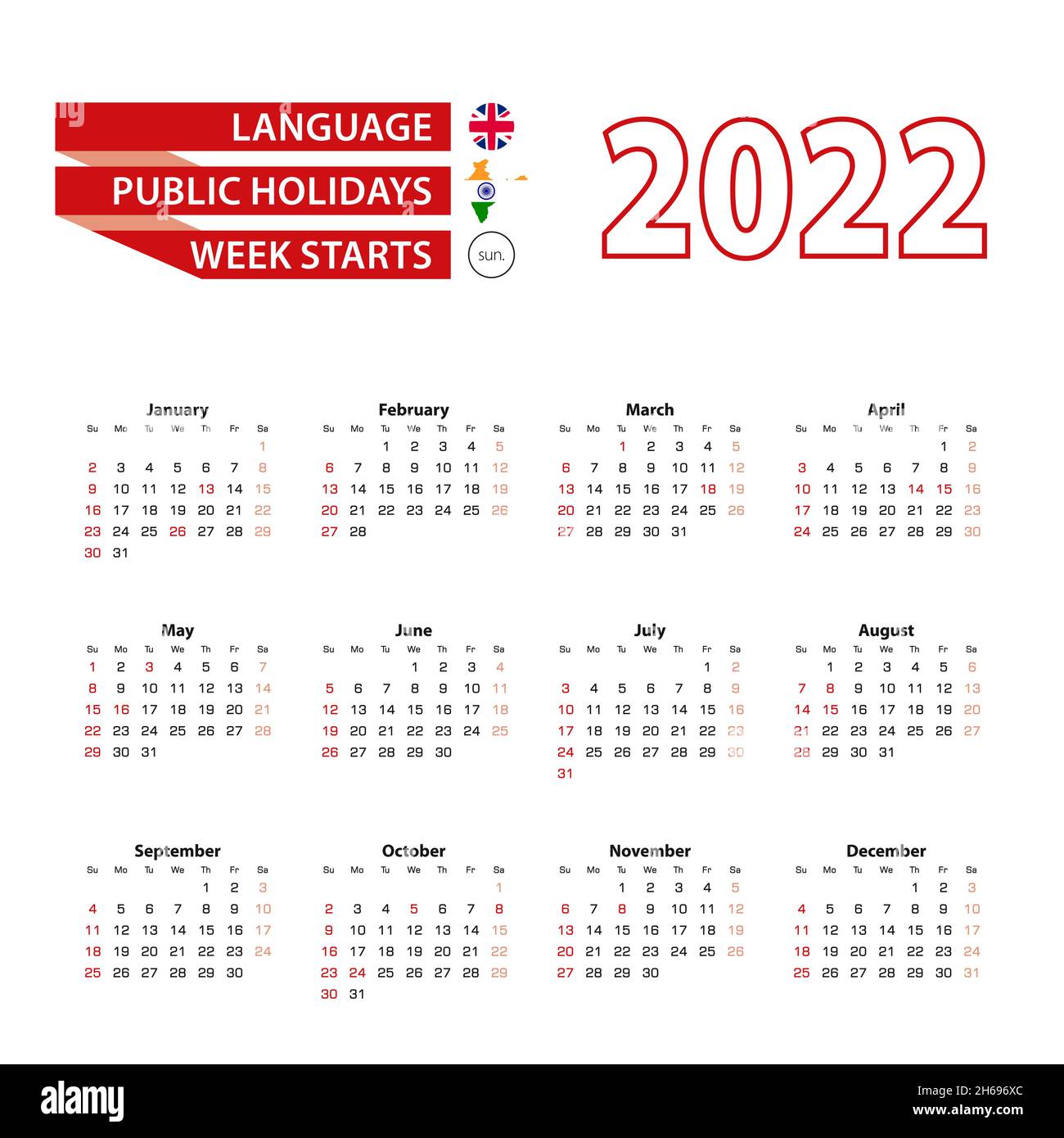 2022 nuova Calendario E Festività 2022 calendario da stampare marzo