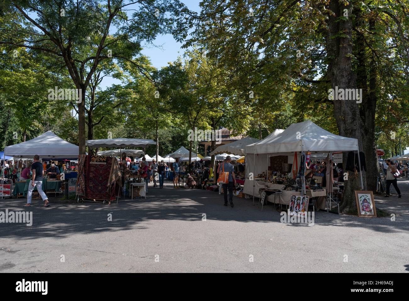 Zurigo, Svizzera, 4 settembre 2021 visitatori in un piccolo fine settimana segnato in città Foto Stock