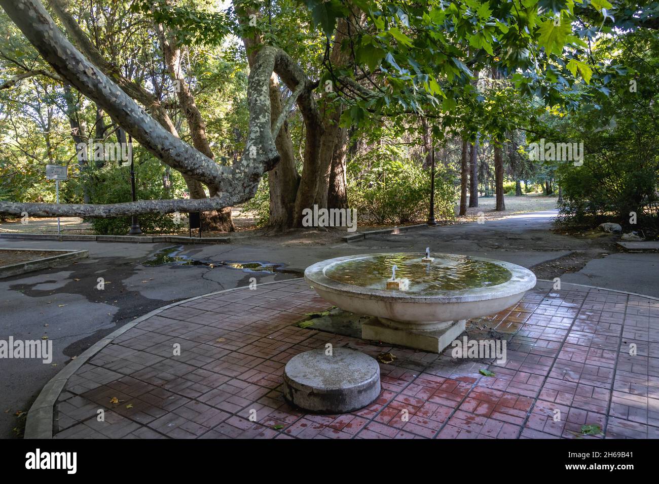 Parco Sea Garden nella città di Varna e resort sul mare situato nel Golfo di Varna, regione della Bulgaria settentrionale Foto Stock