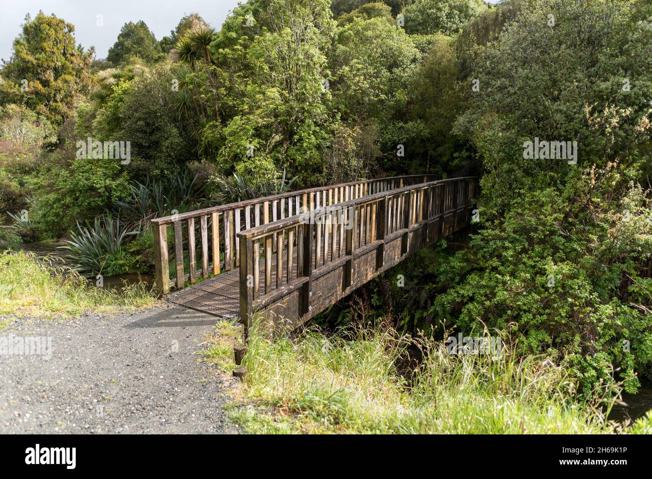 Mangapohue Natural Bridge, Nuova Zelanda, Isola del Nord Foto Stock