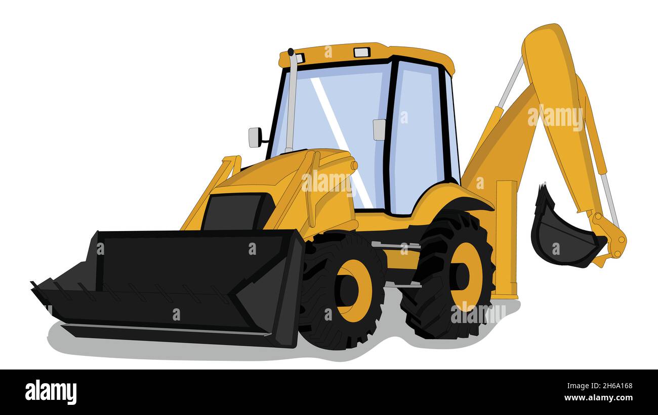Apripista Digger Construction veicolo Illustrazione Vettoriale