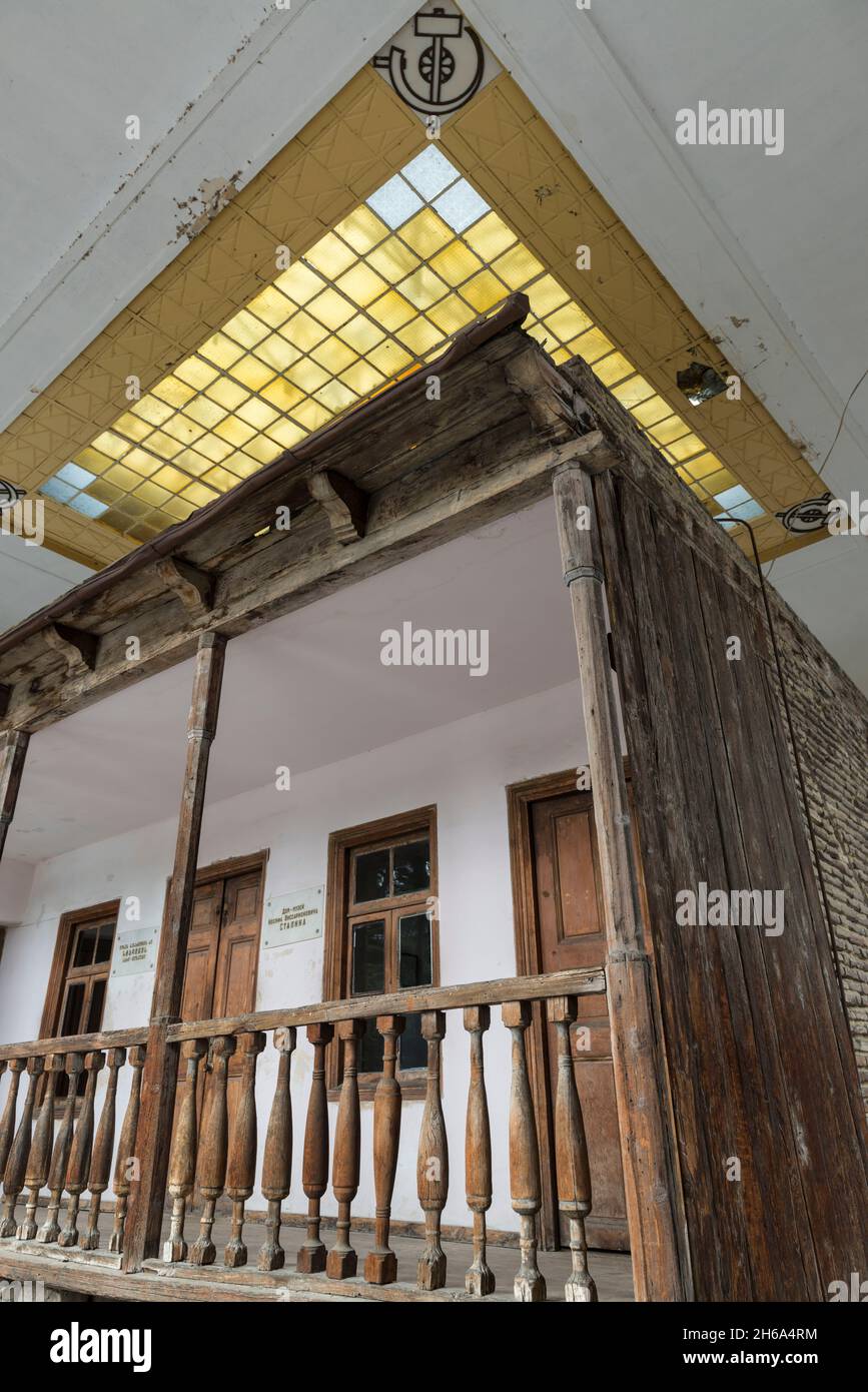 Casa in cui nacque Stalin e dove visse i primi 4 anni della sua vita. Ora fa parte del Museo Joseph Stalin. Gori, Shida Kartli, Georgia. Foto Stock