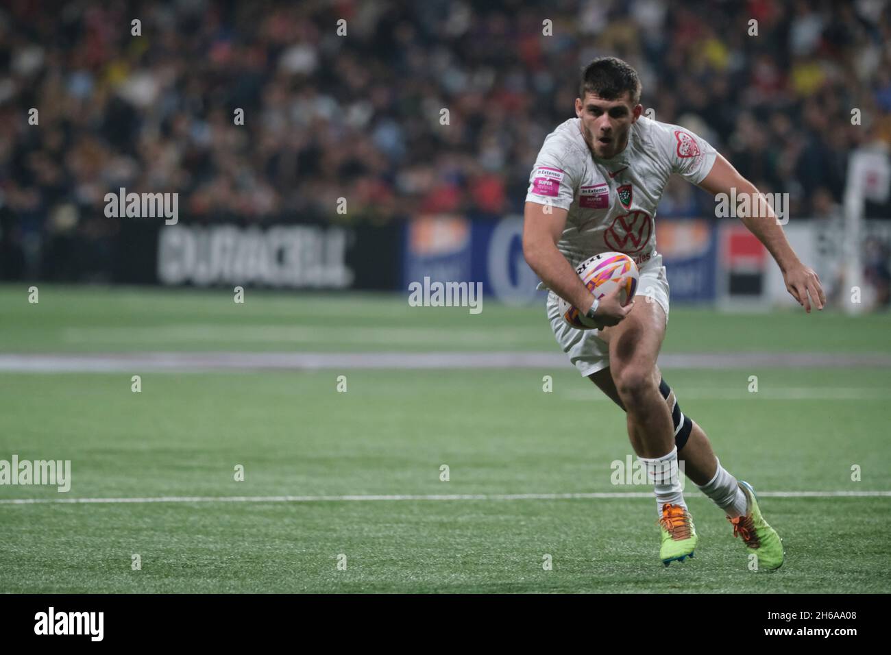 Nanterre, Hauts de Seine, Francia. 14 novembre 2021. FABIO GONZALEZ di Tolone in azione durante il torneo finale 2021 del campionato francese di rugby SuperSevens stadio la Defense Arena - Nanterre Francia (Credit Image: © Pierre Stevenin/ZUMA Press Wire) Foto Stock