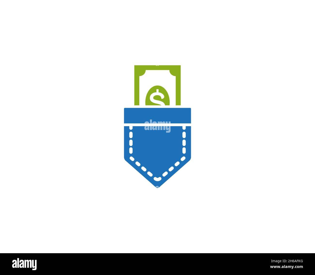 Illustrazione vettoriale di Creative Pocket Money Logo Design Symbol Illustrazione Vettoriale