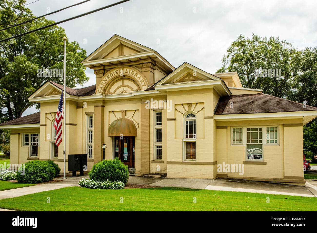 Biblioteca Lavonia Carnegie, Hartwell Road, Lavonia, Georgia Foto Stock