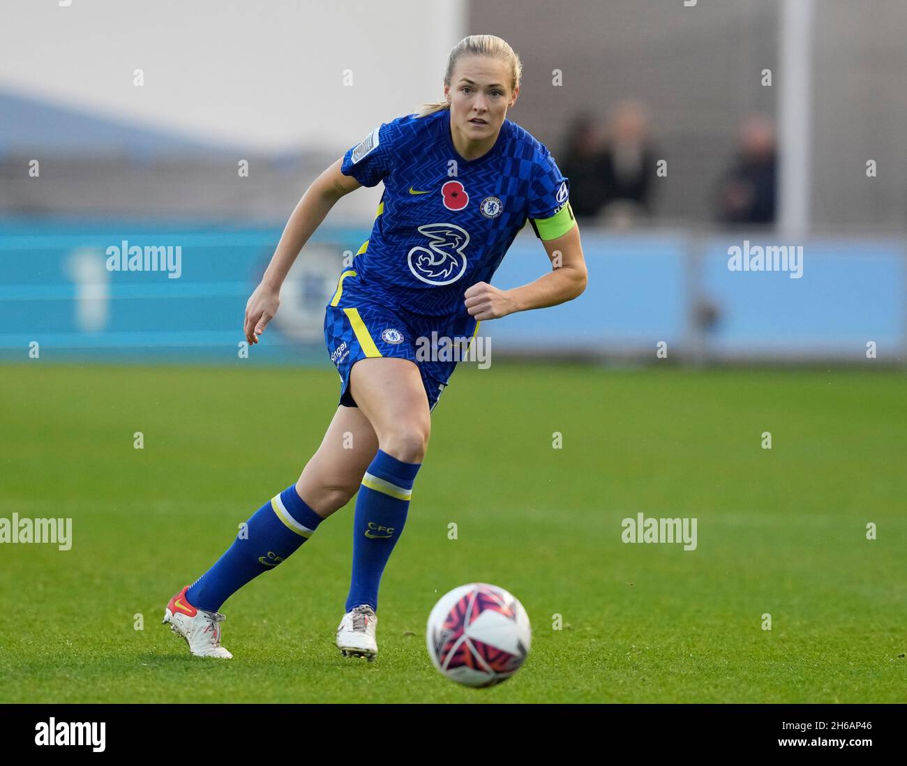 Manchester, Inghilterra, 14 novembre 2021. Magdalena Ericsson di Chelsea durante la partita della fa WomenÕs Super League all'Academy Stadium di Manchester. Il credito d'immagine dovrebbe leggere: Andrew Yates / Sportimage Foto Stock