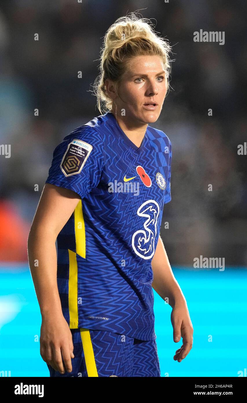 Manchester, Inghilterra, 14 novembre 2021. Millie Bright of Chelsea durante la partita della fa WomenÕs Super League all'Academy Stadium di Manchester. Il credito d'immagine dovrebbe leggere: Andrew Yates / Sportimage Foto Stock