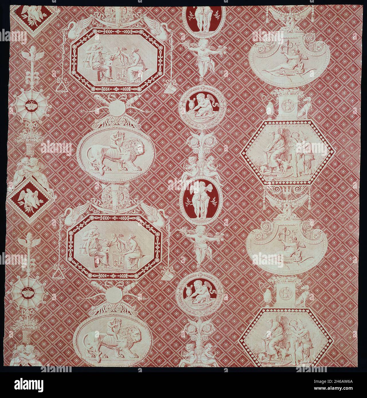 La Marchande d'Amour (il Merchant d'Amore), Francia, 1815/17. Progettato da Louis-Hippolyte Lebas, dopo Jacques Firmin Beauvarlet, stampato e prodotto da Christophe Philippe Oberkampf. Foto Stock