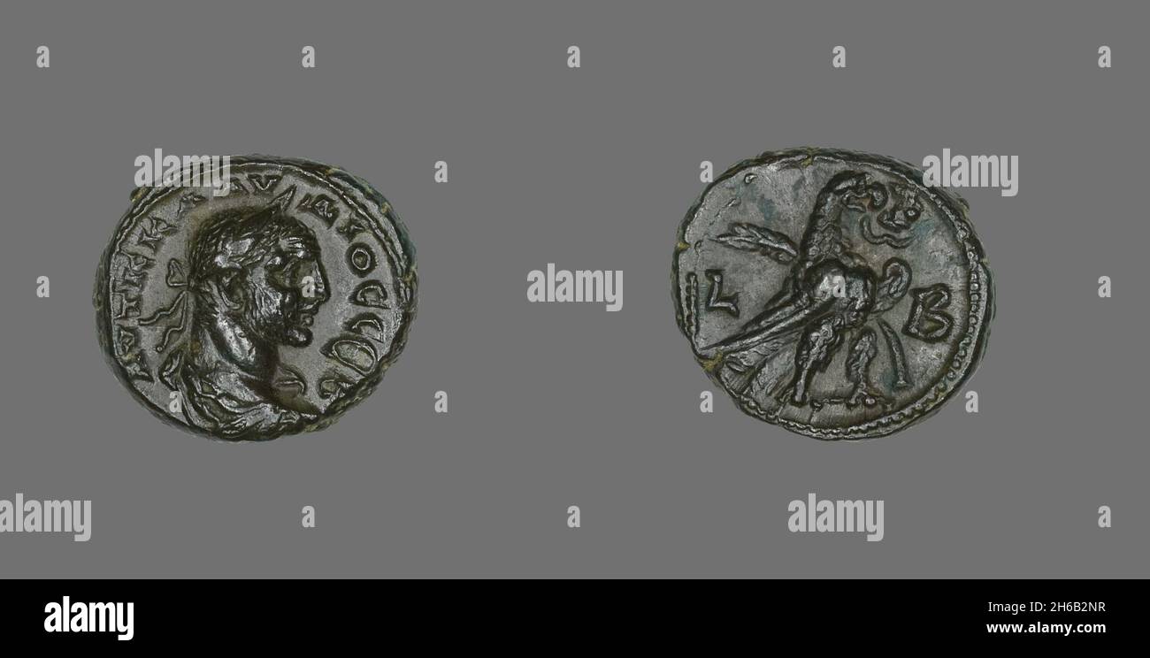Moneta raffigurante l'imperatore Claudio II Gotico, 268-270. Foto Stock