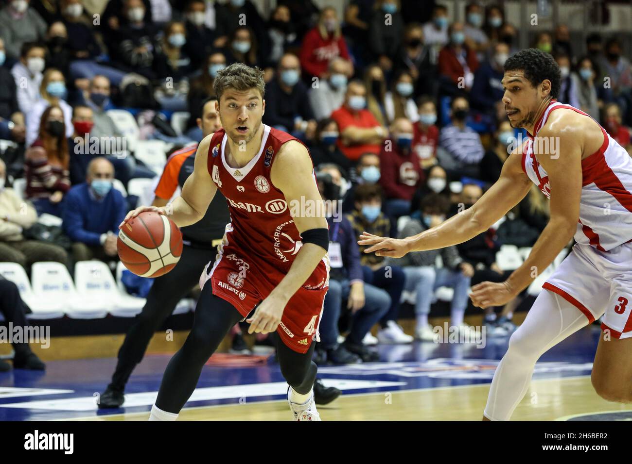 Allianz Dome, Trieste, Italia, 14 novembre 2021, Juan M. Fernandez (Allianz Pallacanestro Trieste) durante Allianz Pallacanestro Trieste vs Openjobmetis Varese - Campionato Italiano di Basket Serie A. Foto Stock