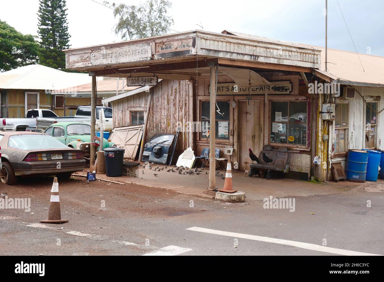 Bert's Auto Repair a Hanapepe su Kauai Foto Stock