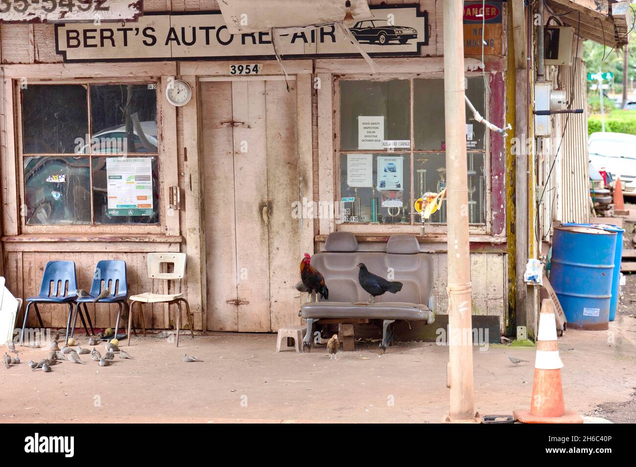 Bert's Auto Repair a Hanapepe su Kauai Foto Stock