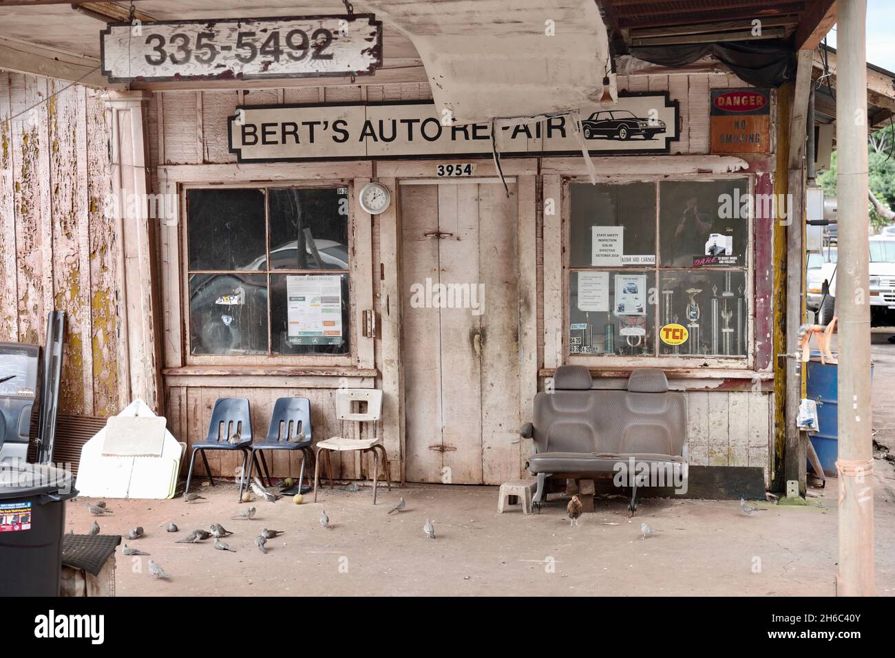 Bert's Auto Repair a Hanapepe su Kauai Foto Stock