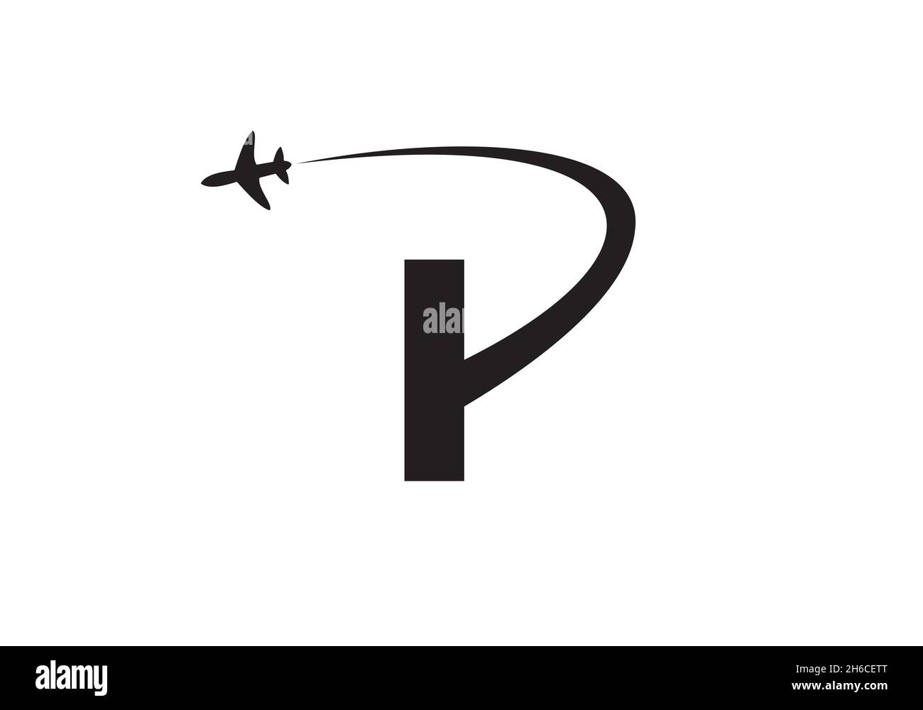 Air Travel Logo Design con lettera I. I lettera concept aereo e logo di viaggio. Illustrazione Vettoriale