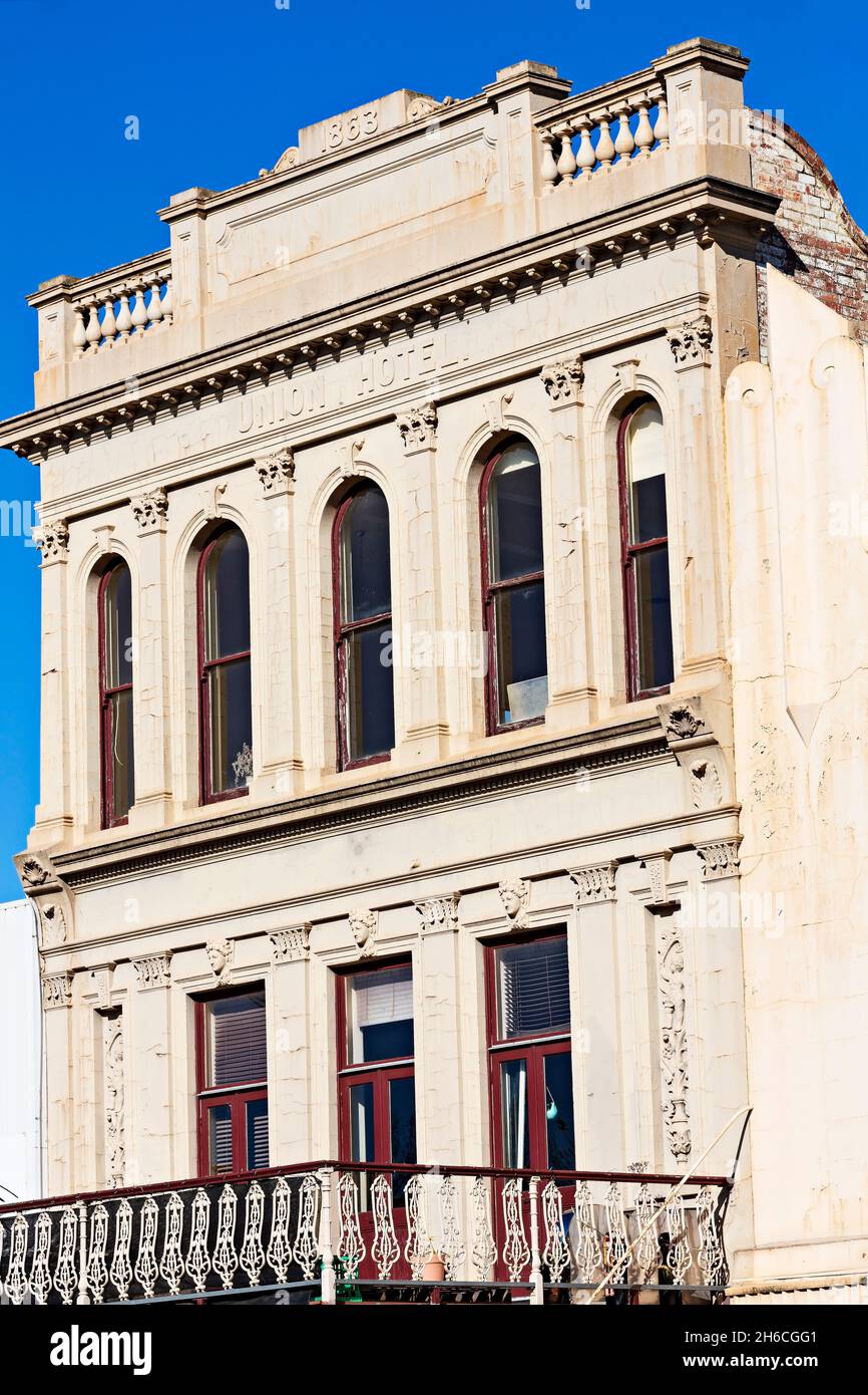 Ballarat Australia / il 1863 circa ex Union Hotel a Sturt Street Ballarat. Foto Stock