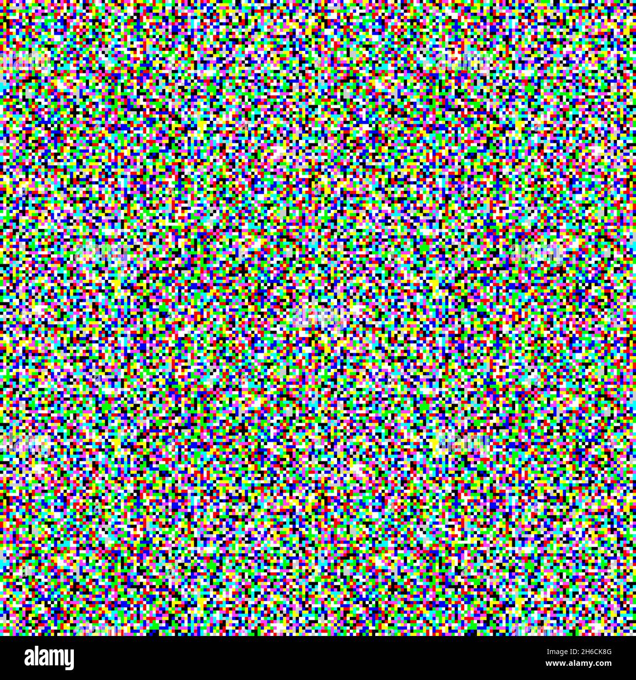 Schermo TV a colori rumore pixel fricch motivo uniforme texture sfondo  illustrazione vettoriale Immagine e Vettoriale - Alamy
