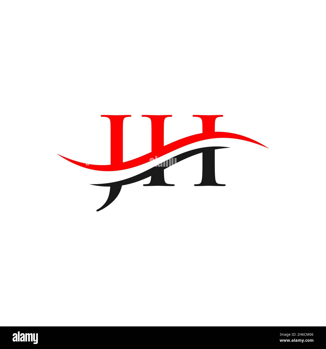 Design moderno con logo JH per l'identità aziendale e aziendale. Lettera JH creativa con concetto di lusso. Illustrazione Vettoriale