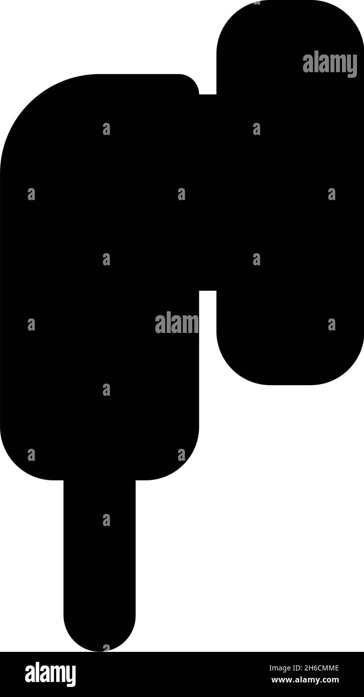 Icona cuffie wireless immagine vettoriale di colore nero semplice di stile piatto Illustrazione Vettoriale