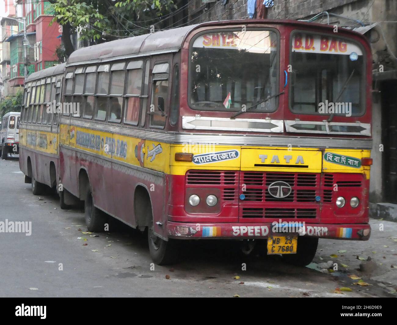 AUTOBUS TATA in India, 2019. Foto Stock