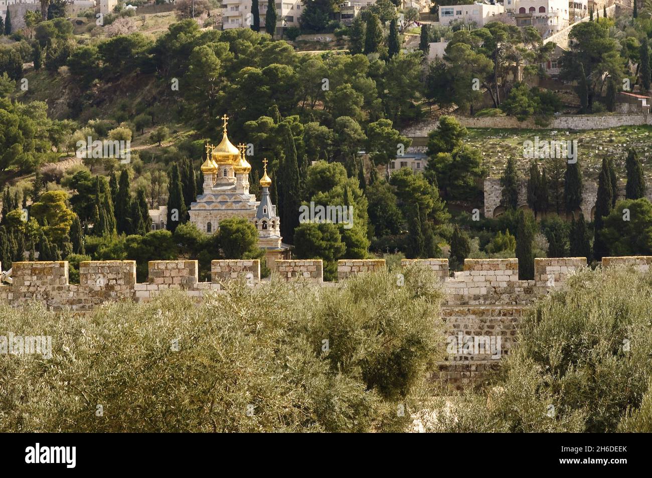 Chiesa ortodossa russa a Gerusalemme, Israele, Gerusalemme Foto Stock