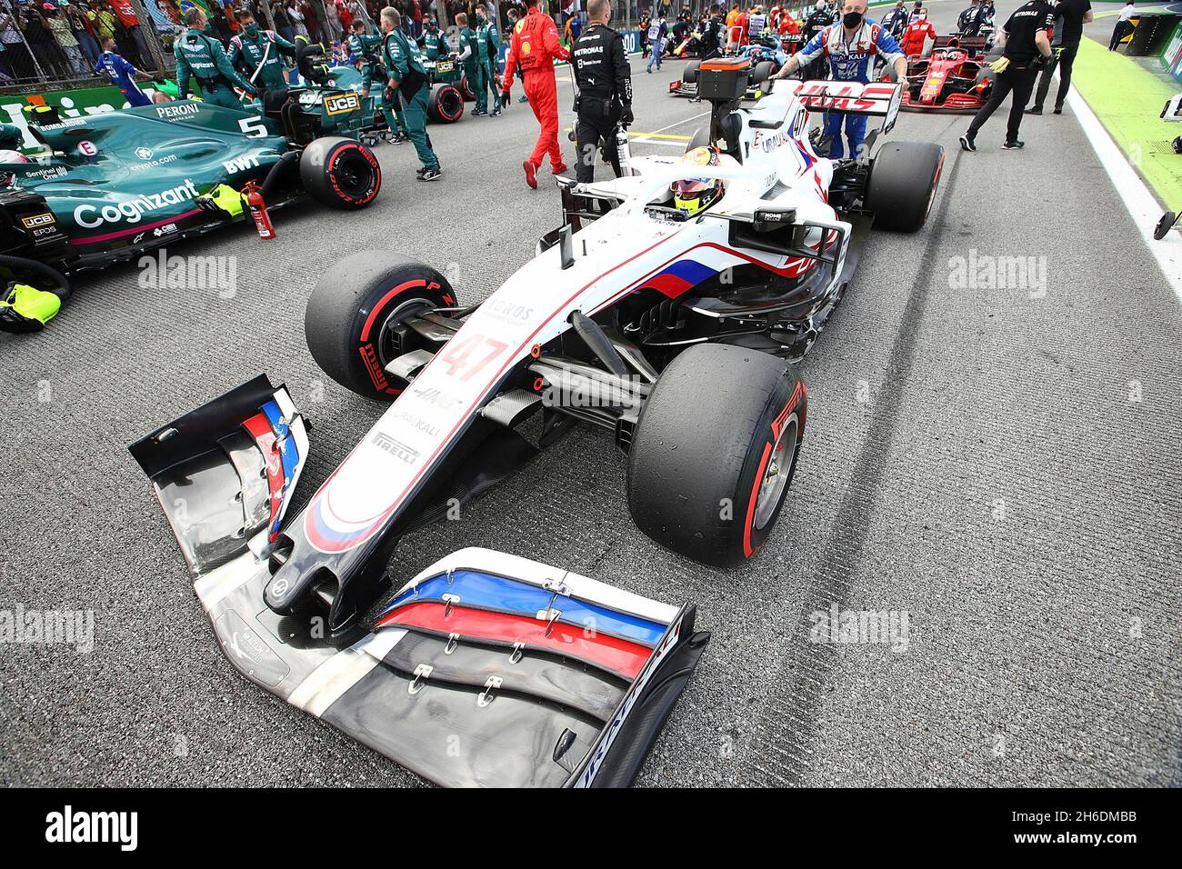 13.11.2021, Autodromo Jose Carlos Pace, Interlagos, FORMULA 1 HEINEKEN GRANDE PREMIO DO BRASIL 2021, nella foto Mick Schumacher (DEU), Haas F1 Team Foto Stock