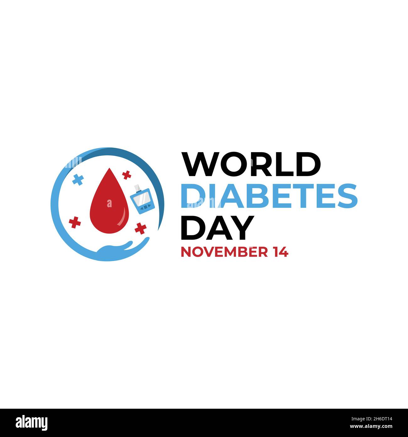 Progettazione Poster per la giornata mondiale del diabete vettore libero. Illustrazione Vettoriale della Giornata mondiale del diabete Concept Illustrazione Vettoriale